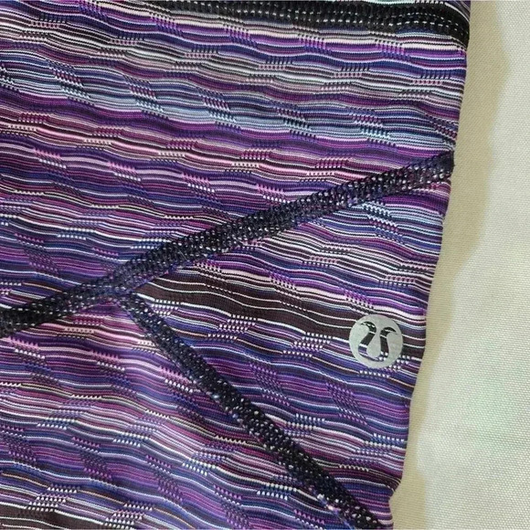 Lululemon Pace Rival Crop Legging- Space Dye Twist Violet Multi Size 6 - Picture 11 of 11
